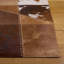 Tapis géométrique brun / ivoire tissé à plat à la main Mancilla-1034010373