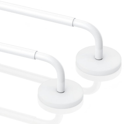 Magnetic Curtain Rods  (White)