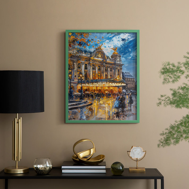 «LANDSCAPES Series CECV III», reproduction encadrée - bois massif, Vert, H 11 po x l 9 po