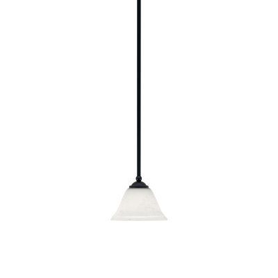 Mini-luminaire suspendu suspendu Zilo, fini granit foncé avec verre de 7 po