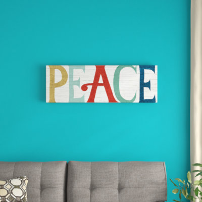 «Peace» par Michael Mullan - reproduction d'art textuel sur toile tendue