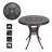 Baze Round Cast Aluminum Patio Dining Table-248005610-210650477