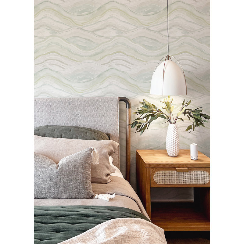 Abstract Wallpaper Double Roll, Green