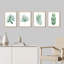 «Pastel Green Tropical Forest Jungle Plants», ensemble de 4 impressions murales encadrées sur papier, 4 pièces-93012701-93012699