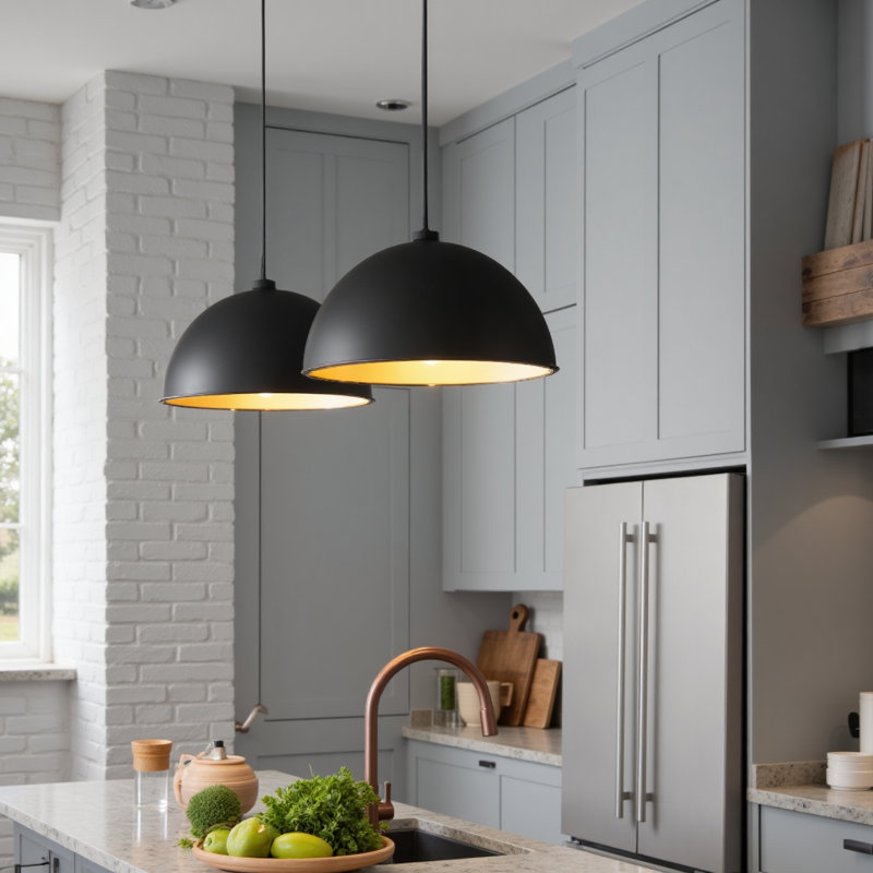 Modern Industrial Cooktop Lid Pendant Light-2 x Vintage Pendant Lamp Dia 30cm Lamp Iron Chandelier Pendant Lamp E27 Lamp Holder Ceiling Light for Kitchen Living Room-Black Gold