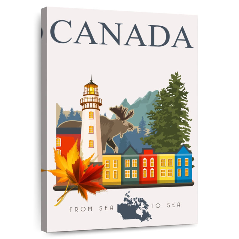 Aime Canada, d'un océan à l'autre, H 12 po x l 8 po