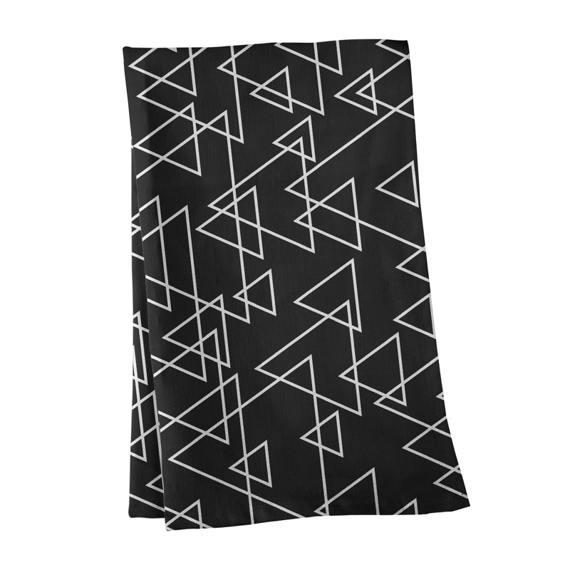 Tea Towel Kitchen Towel, Poly Twill, Black