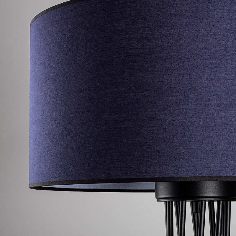 68.78'' Black Traditional Floor Lamp, Pink