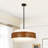 6 - Light Dimmable Drum Chandelier