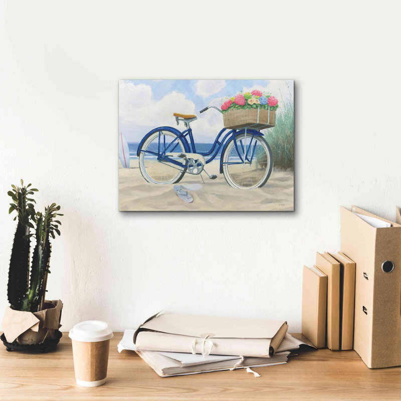 «Beach Time II» par James Wiens, art mural sur toile, H 12 po x l 16 po x P 0,75 po