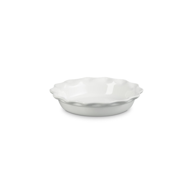 Le Creuset Stoneware Heritage Pie Dish & Fluted Loaf Pan, 9 In. Each, Oyster, White
