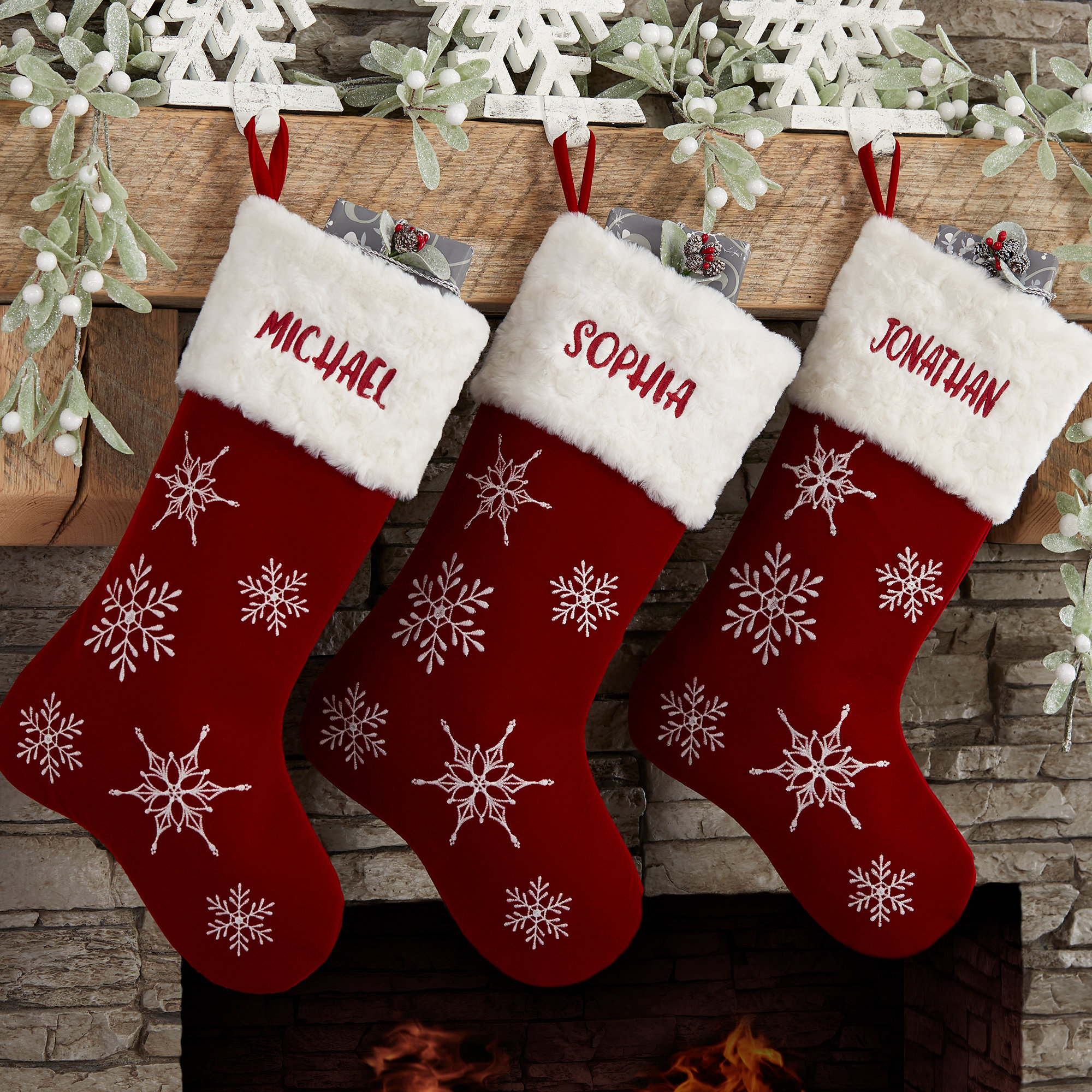 Personalization Mall Winter Wonderland Personalized Christmas Stocking & Reviews | Wayfair