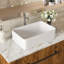 Vasque de salle de bain en céramique 53 x 36 cm - Design élégant, faible absorption d'eau, résistance aux taches, entretien facile