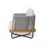 Ensemble de conversation d'extérieur 4 pièces en bois d'acacia tissé et corde, beige-1266161271