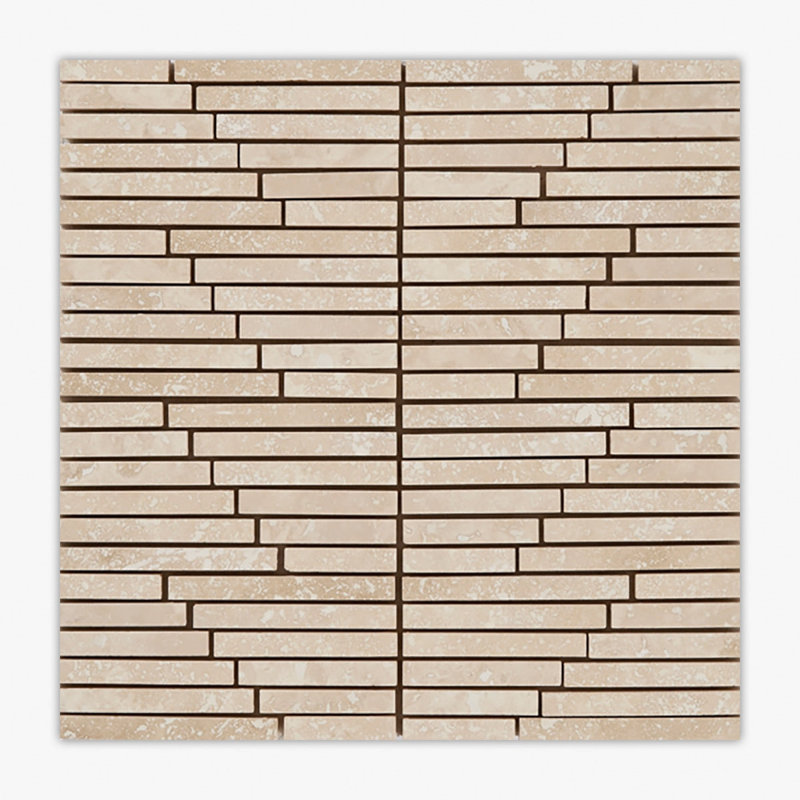 Ivory Honed Dublin Travertine Mosaic