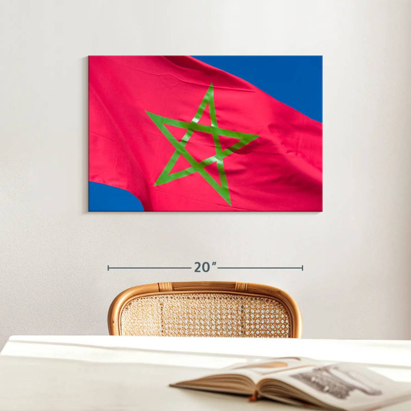 Borges Moroccan Flag, 16" H x 24" W