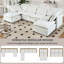 Grand canapé modulaire en forme de U moderne à double couche, 6 places librement combinables avec fonction de rangement, convertible en canapé-lit, parfait pour les salons, les bureaux et les appartements-790426921