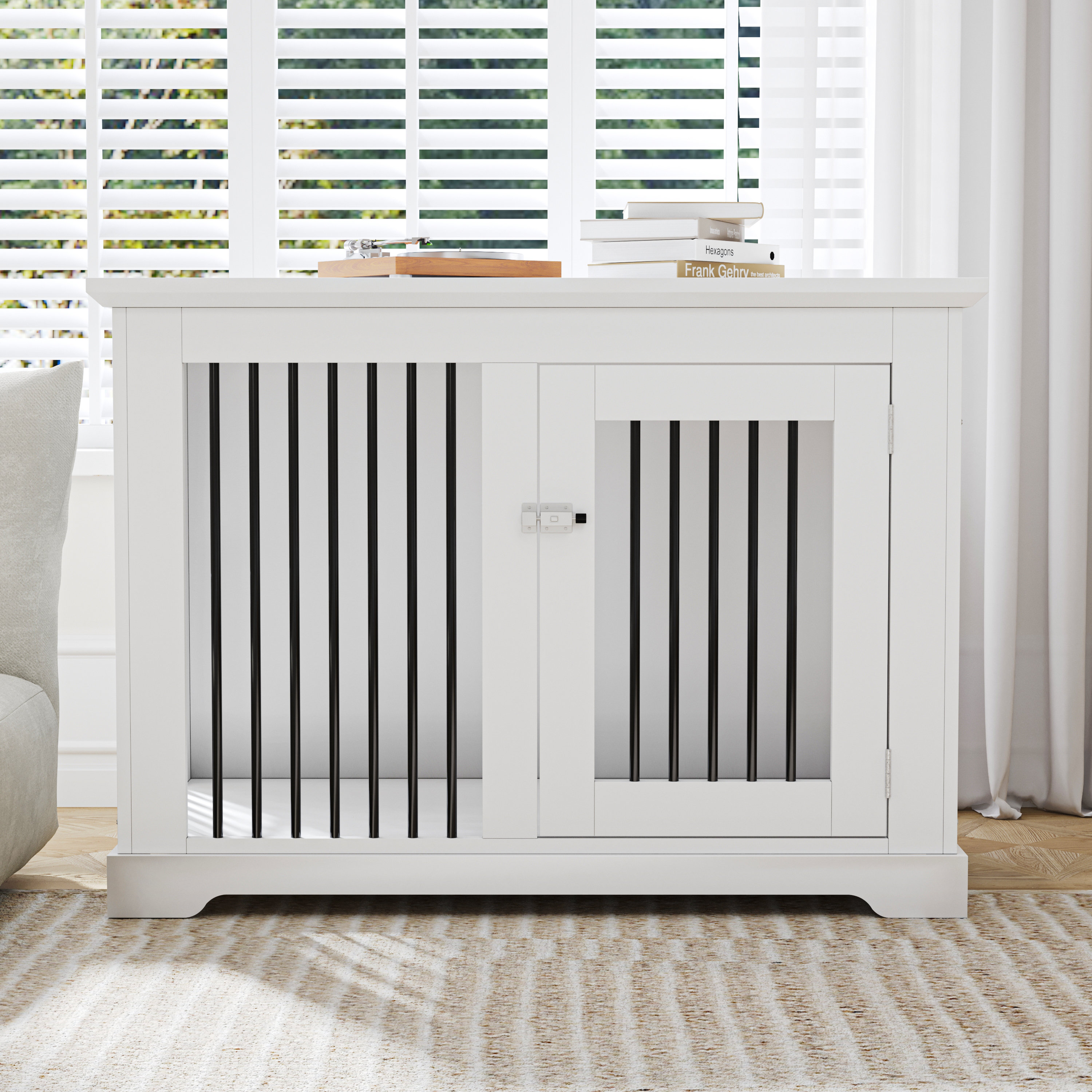 Tucker Murphy Pet™ Furniture Style End Table Pet Crate With Secure