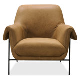 CC 88.9Cm Wide Top Grain Leather Club Chair