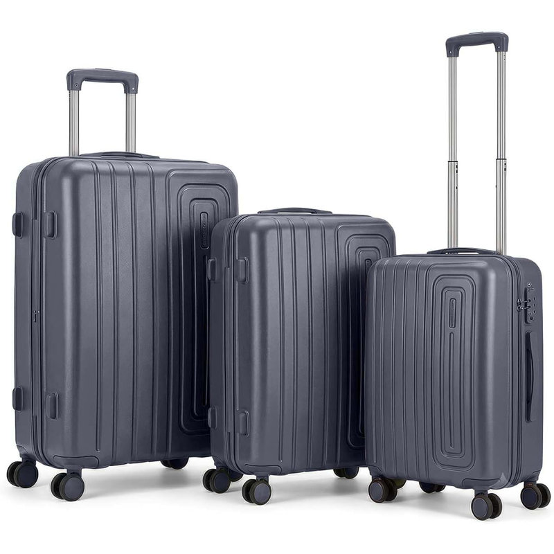 3 PCS SPEEDY SUITCASE SET LIGHT BLUE, DARK GRAY