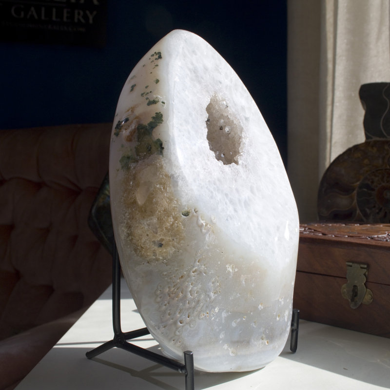 Polished Brazillian Agate with Stand