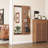 Wall Mounted Full Length Mirror, Full Body Mirror With Shelf, Full Body Mirror With Hook Wall Mounted Mirror With Multifunctional Design Panel, Bedroom/Living Room/Entrance Walnut (47.6*15.7In)-1188651452