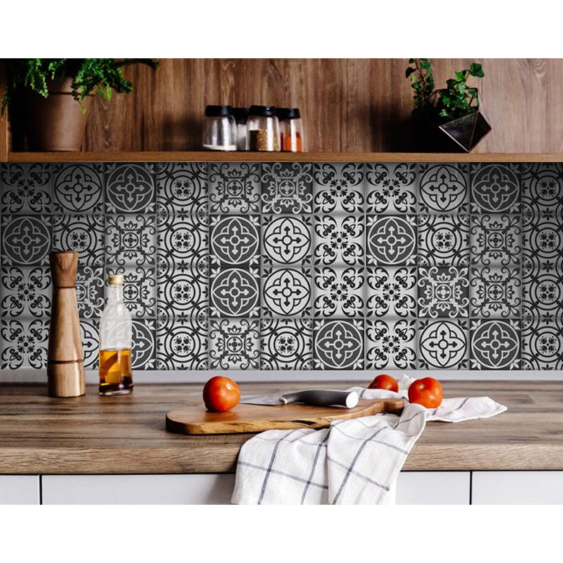 Carreau de mosaïque auto-adhésif en vinyle 4 po x 4 po