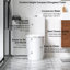 Toilette de salle de bain, double chasse 1,1 / 1,6, céramique, blanc brillant, siège allongé à fermeture douce, siège confort blanc, bol