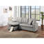 Canapé modulaire convertible gris clair en faux cuir convertible