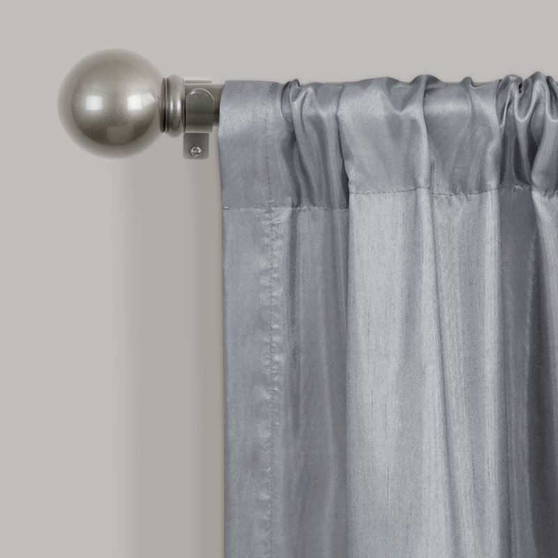 Tailored 84'' W Window Valance, Gray/Silver