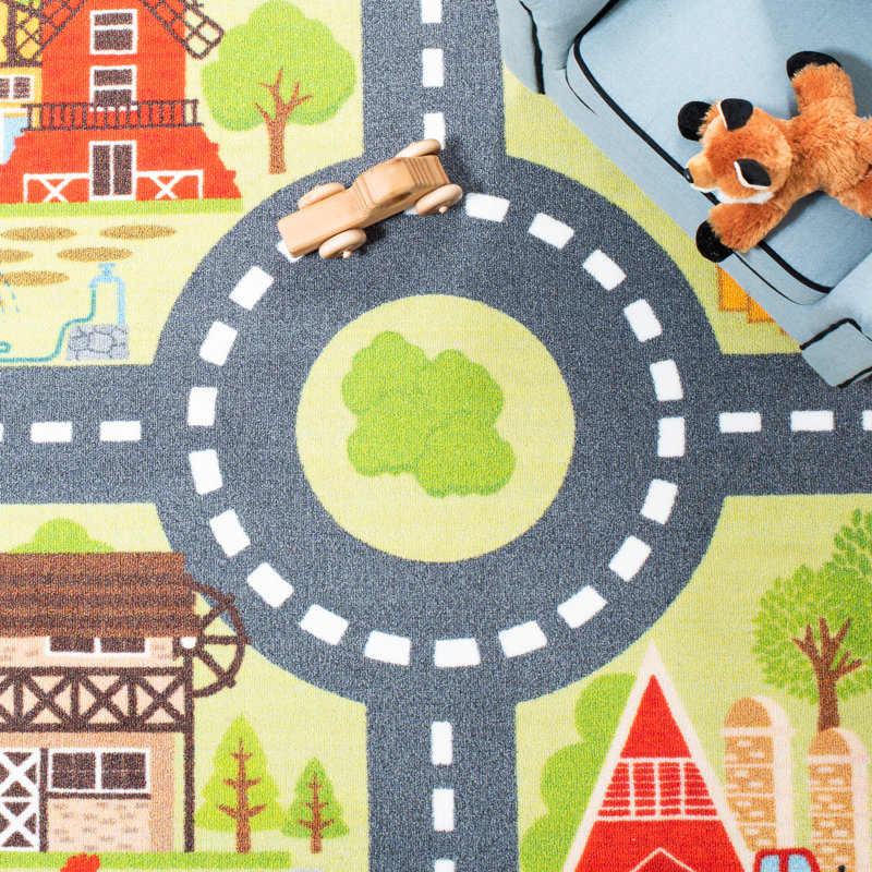 Kids Playhouse 200 Performance Machine Washable Rug, Rectangle 9' x 12'