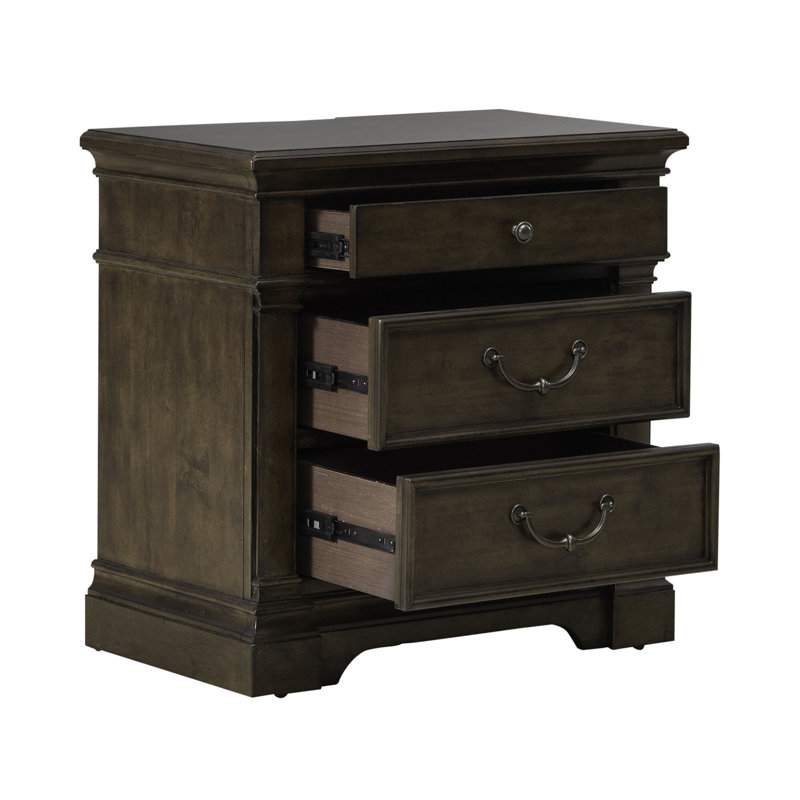 Tawona King Poster Bed, Dresser & Mirror, Two Nightstand Bedroom Set, King