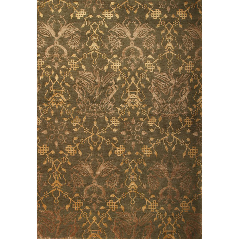 One-of-a-Kind 4'2" X 6' Hand Knotted Area Rug