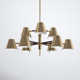 Aris 9 Light Metal Dimmable LED Chandelier