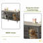 Table d'appoint en forme de cage pour chien de 80 pouces, niche d'intérieur robuste à 2 portes, meuble multifonctionnel pour chien pouvant servir de support télé ou de table d'appoint pour le salon, pour chiens de grande et moyenne taille.-1620238310