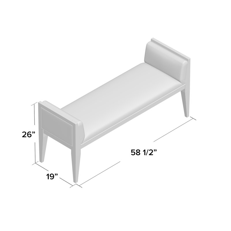 Inman Upholstered Bench, 9953 Mink, Almond Buff