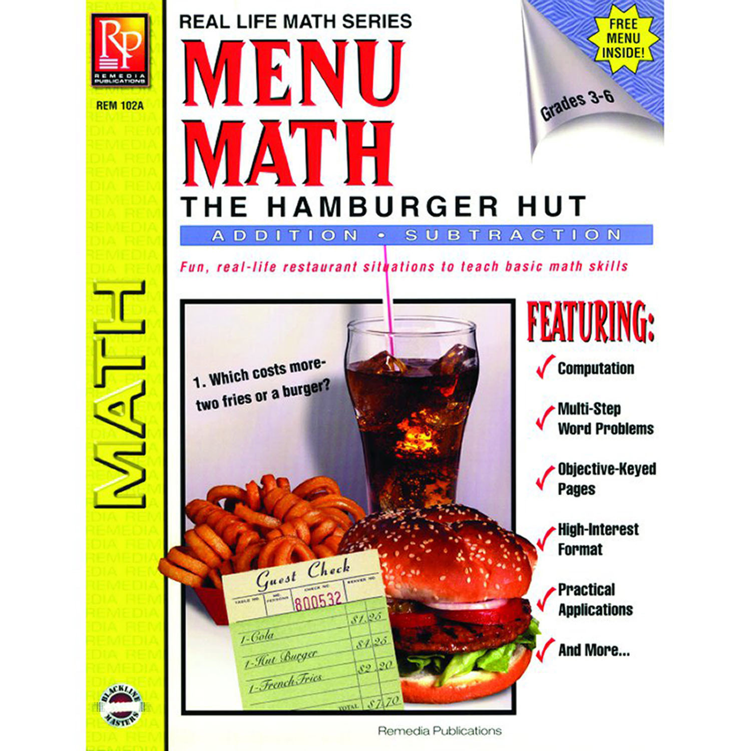 Remedia Publications Menu Math Remedia Publications Hut de menu du hamburger menu math menu - Wayfair ...