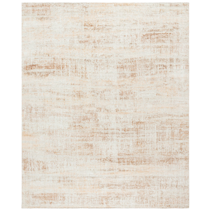 Tapis en rouille clair tissé à la main Bedford, Rectangle 9 pi x 12 pi