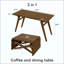 Table basse Transformer, table 2 en 1, table de salle à manger extensible-682158439