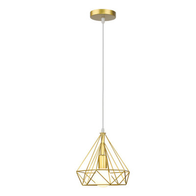 Burwell 1 - Light Gold Geometric Pendant