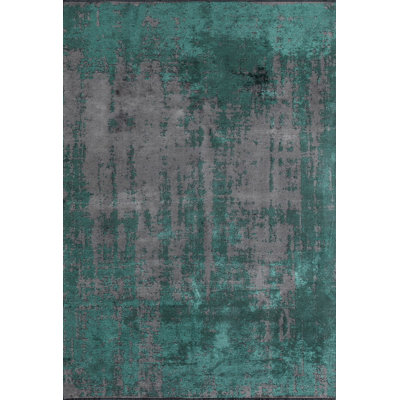 Rapture Teal/Gray Abstract Luxury Area Rug