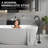 Modern Brass Freestanding Bathtub Faucet With 360° Swivel & Handheld Shower - 9.48Gpm Flow, Ceramic Disc Valve-112231729