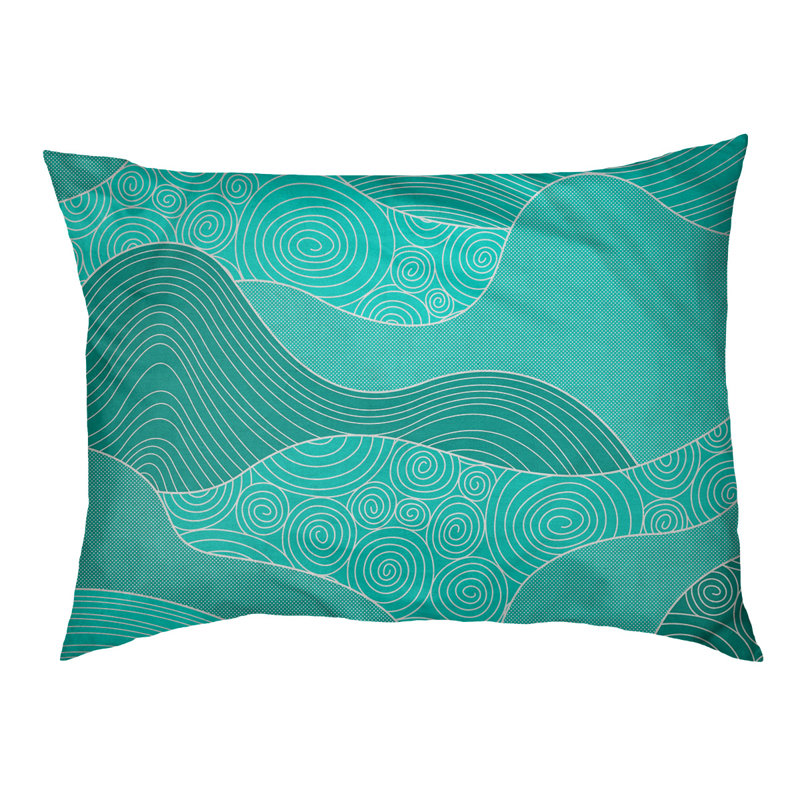 Coussin pour chien Byrge, Moyen (L 29,5 po x P19,5 po x H 9,5 po), Bleu sarcelle