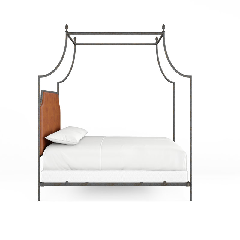 337 Flying Arch Canopy Bed | Complete Canopy, King, Raven/Copper