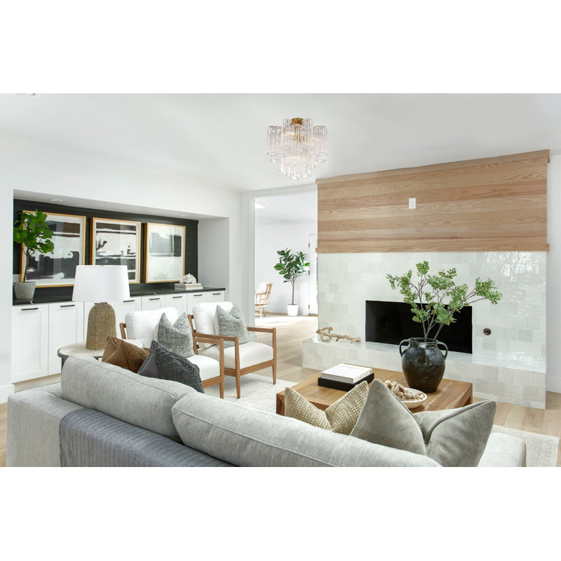 Semi Flush Mount, Aged Brass