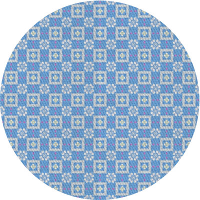 Tapis de zone bleue à motifs