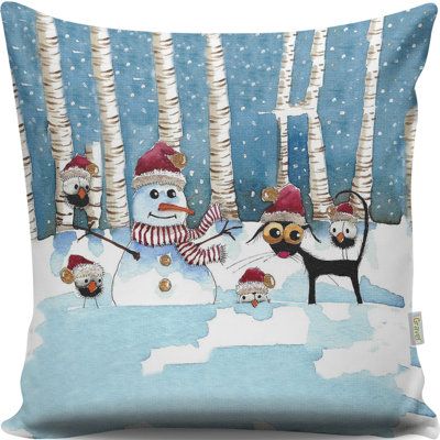 Debi Cotton Blend Throw Square Pillow Cover & Insert
