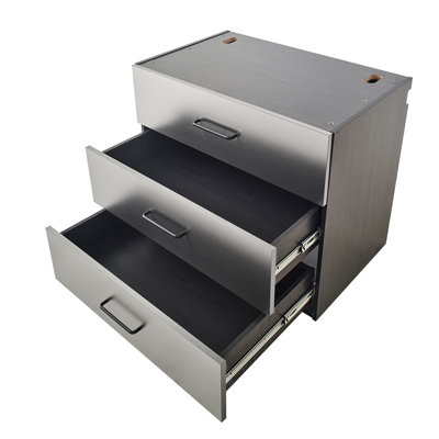 Astro Series 32 In. W X 28 In. H X 20 In. D Metal Wall Mounted Base Drawer Storage Cabinet, Cabinet