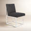 Chaise d'appoint rembourrée en acier inoxydable Athens-1226118018-1213203037