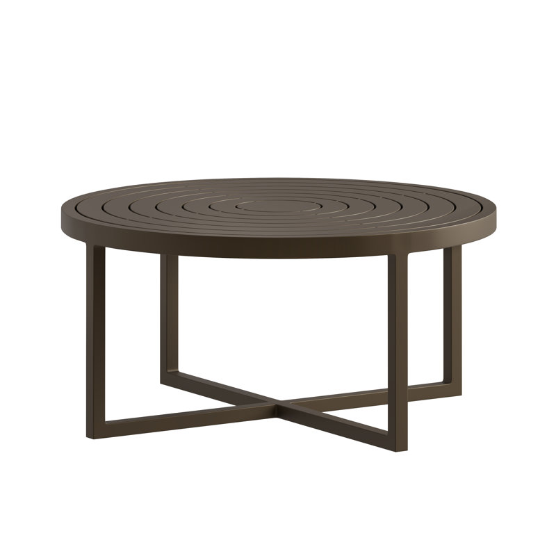 Round Cocktail Table, Hazelnut